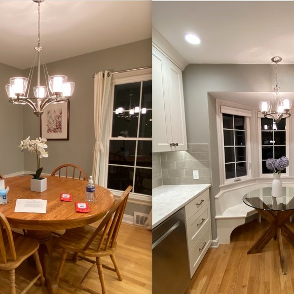 Matching Set of 3 Kitchen Lights - Silver